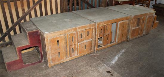 Pine school stage set